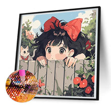 Load image into Gallery viewer, The Little Witch Outside The Fence 30*30CM(Canvas) Full Round Drill Diamond Painting