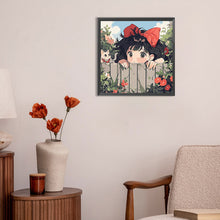 Load image into Gallery viewer, The Little Witch Outside The Fence 30*30CM(Canvas) Full Round Drill Diamond Painting