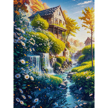 Load image into Gallery viewer, Huancan - Landscape And Flower Cottage - 50*65CM 14CT 2 Stamped Cross Stitch