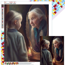 Load image into Gallery viewer, Girl Looking In The Mirror 40*50CM(Canvas) Full Square Drill Diamond Painting