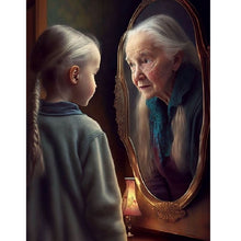 Load image into Gallery viewer, Girl Looking In The Mirror 40*50CM(Canvas) Full Square Drill Diamond Painting