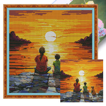 Load image into Gallery viewer, Joy Sunday - Sunrise At Sea - 44*44CM 14CT 2 Stamped Cross Stitch