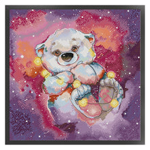 Load image into Gallery viewer, Joy Sunday - Starry Sky Bear - 40*38CM 14CT 2 Stamped Cross Stitch