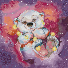 Load image into Gallery viewer, Joy Sunday - Starry Sky Bear - 40*38CM 14CT 2 Stamped Cross Stitch