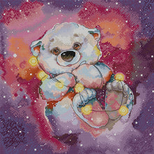 Load image into Gallery viewer, Joy Sunday - Starry Sky Bear - 40*38CM 14CT 2 Stamped Cross Stitch