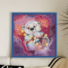 Load image into Gallery viewer, Joy Sunday - Starry Sky Bear - 40*38CM 14CT 2 Stamped Cross Stitch