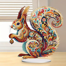 Load image into Gallery viewer, 2D Flat Gorgeous Squirrel DIY Desktop Diamond Art Kits for Home Office Decor