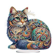 Load image into Gallery viewer, 2D Flat Gorgeous Cat DIY Desktop Diamond Art Kits for Home Office Decoration
