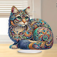 Load image into Gallery viewer, 2D Flat Gorgeous Cat DIY Desktop Diamond Art Kits for Home Office Decoration