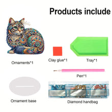Load image into Gallery viewer, 2D Flat Gorgeous Cat DIY Desktop Diamond Art Kits for Home Office Decoration