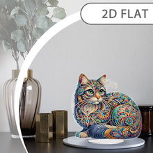 Load image into Gallery viewer, 2D Flat Gorgeous Cat DIY Desktop Diamond Art Kits for Home Office Decoration
