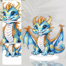 Load image into Gallery viewer, Baby Dinosaur Round Diamond Painting Desktop Decoration for Office Desktop Decor