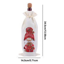 Load image into Gallery viewer, Diamond Painting Burlap Wine Gift Bags Label Liquor Bottle Covers (Gnome)