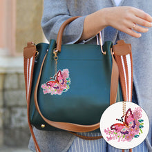 Load image into Gallery viewer, 6 PCS Double Sided Special Shape Diamond Painting Keychain Pendant (Butterfly)