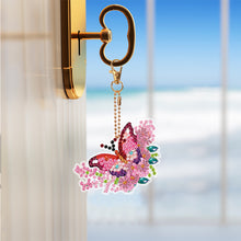 Load image into Gallery viewer, 6 PCS Double Sided Special Shape Diamond Painting Keychain Pendant (Butterfly)