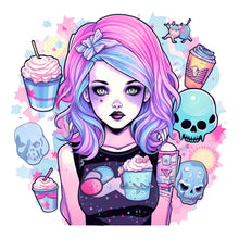 Load image into Gallery viewer, Huancan - Kawaii Style Girl - 50*50CM 11CT 3 Stamped Cross Stitch