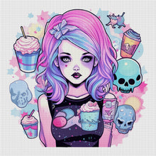 Load image into Gallery viewer, Huancan - Kawaii Style Girl - 50*50CM 11CT 3 Stamped Cross Stitch