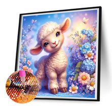 Load image into Gallery viewer, Sheep And Flower Blue 30*30CM(Canvas) Full Round Drill Diamond Painting