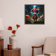 Load image into Gallery viewer, Dwarf Girl In The Forest 30*30CM(Canvas) Full Round Drill Diamond Painting