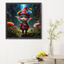 Load image into Gallery viewer, Dwarf Girl In The Forest 30*30CM(Canvas) Full Round Drill Diamond Painting