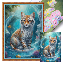 Load image into Gallery viewer, Yishu - Tiger In The Pond - 40*60CM 11CT 3 Stamped Cross Stitch