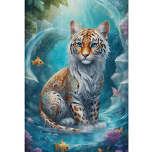 Load image into Gallery viewer, Yishu - Tiger In The Pond - 40*60CM 11CT 3 Stamped Cross Stitch