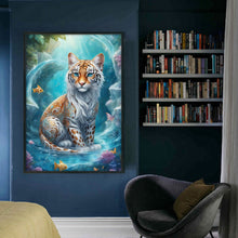Load image into Gallery viewer, Yishu - Tiger In The Pond - 40*60CM 11CT 3 Stamped Cross Stitch