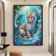 Load image into Gallery viewer, Yishu - Tiger In The Pond - 40*60CM 11CT 3 Stamped Cross Stitch