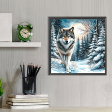 Load image into Gallery viewer, Snow Wolf 30*30CM(Canvas) Full Round Drill Diamond Painting