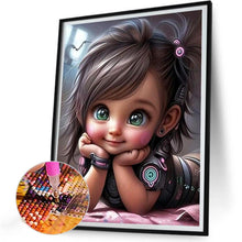 Load image into Gallery viewer, Sweet And Cool Girl 30*40CM(Canvas) Full Round Drill Diamond Painting