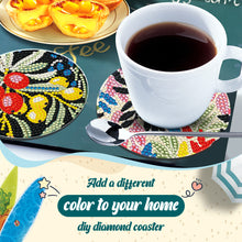 Load image into Gallery viewer, 8 Pcs Wooden DIY Diamond Painting Art Coaster Kit with Holder (Fresh Garden)