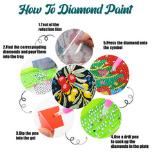 Load image into Gallery viewer, 8 Pcs Wooden DIY Diamond Painting Art Coaster Kit with Holder (Fresh Garden)