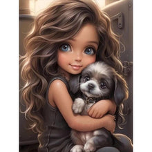 Load image into Gallery viewer, Sweet And Cool Girl 30*40CM(Canvas) Full Round Drill Diamond Painting