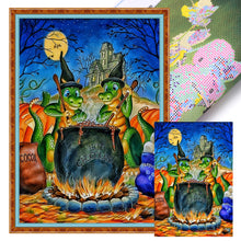 Load image into Gallery viewer, Yishu - Dragon Making Magic Potion - 50*70CM 11CT 3 Stamped Cross Stitch