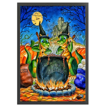 Load image into Gallery viewer, Yishu - Dragon Making Magic Potion - 50*70CM 11CT 3 Stamped Cross Stitch
