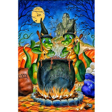 Load image into Gallery viewer, Yishu - Dragon Making Magic Potion - 50*70CM 11CT 3 Stamped Cross Stitch
