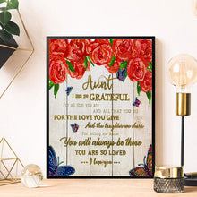 Load image into Gallery viewer, Rose Theme For Auntie 30*40CM(Canvas) Partial Special Shaped Drill Diamond Painting