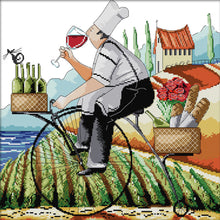 Load image into Gallery viewer, Joy Sunday - Lady And Dog - 43*41CM 14CT 2 Stamped Cross Stitch