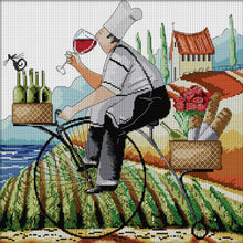 Load image into Gallery viewer, Joy Sunday - Lady And Dog - 43*41CM 14CT 2 Stamped Cross Stitch