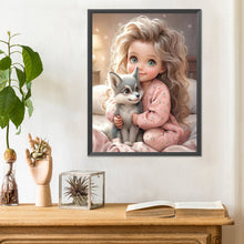 Load image into Gallery viewer, Curly-Haired Big-Eyed Girl 30*40CM(Canvas) Full Round Drill Diamond Painting