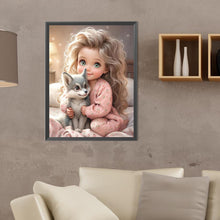 Load image into Gallery viewer, Curly-Haired Big-Eyed Girl 30*40CM(Canvas) Full Round Drill Diamond Painting