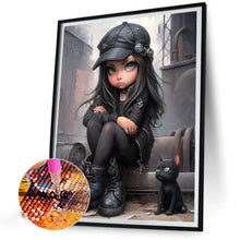 Load image into Gallery viewer, Sweet And Cool Girl 40*50CM(Canvas) Full Round Drill Diamond Painting