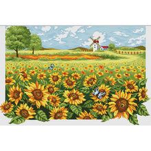 Load image into Gallery viewer, DIY - Sunflower Field - 92*66CM 11CT 3 Stamped Cross Stitch