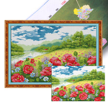 Load image into Gallery viewer, DIY - Poppy Garden - 92*66CM 11CT 3 Stamped Cross Stitch