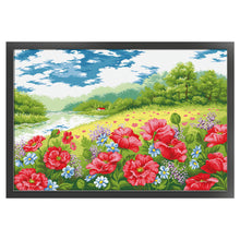 Load image into Gallery viewer, DIY - Poppy Garden - 92*66CM 11CT 3 Stamped Cross Stitch