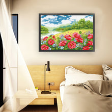 Load image into Gallery viewer, DIY - Poppy Garden - 92*66CM 11CT 3 Stamped Cross Stitch