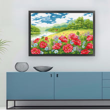 Load image into Gallery viewer, DIY - Poppy Garden - 92*66CM 11CT 3 Stamped Cross Stitch