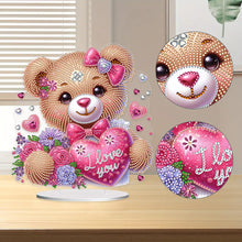 Load image into Gallery viewer, Acrylic Diamond Painting Desktop Decoration for Office Desktop Decor(Heart Bear)