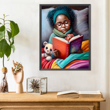 Load image into Gallery viewer, Black Girl 30*40CM(Canvas) Full Round Drill Diamond Painting