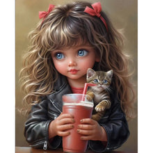 Load image into Gallery viewer, Sweet And Cool Girl 40*50CM(Canvas) Full Round Drill Diamond Painting